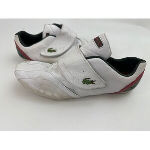 Lacoste SPM Leather‎ Sneakers White Green Red Men's Size 9 Casual Shoes Trainers